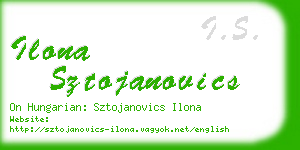 ilona sztojanovics business card